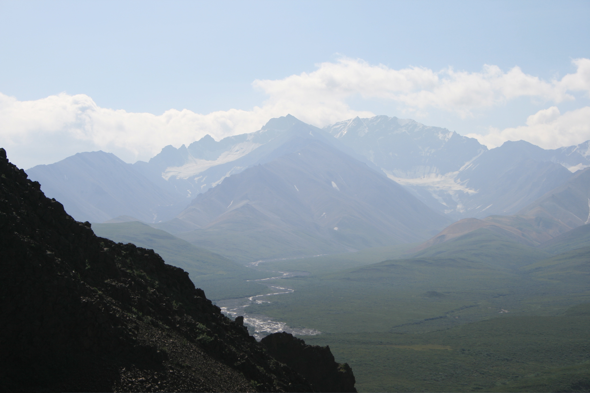 Glaciers, view of river