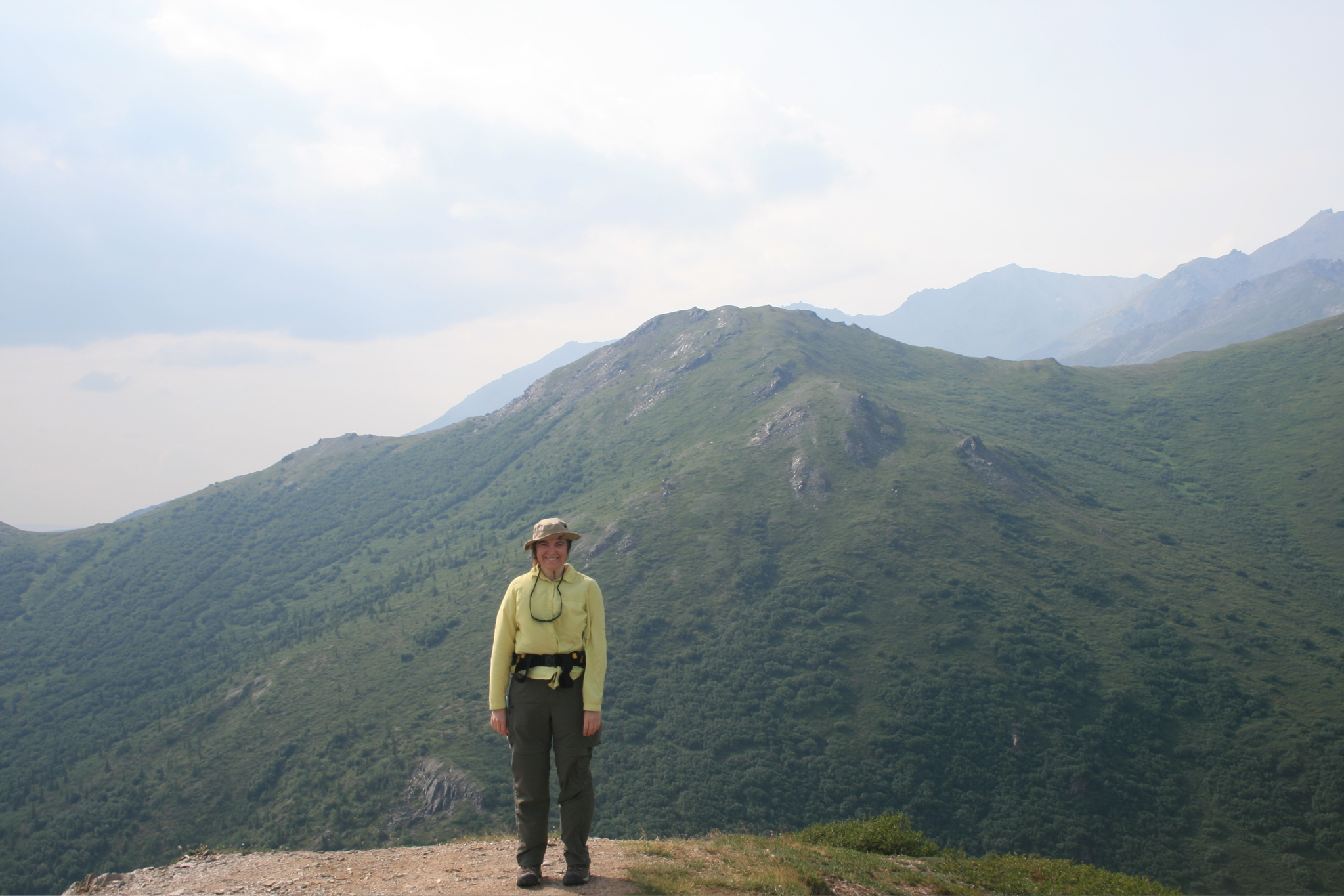 Lisa at top of Mount Healy