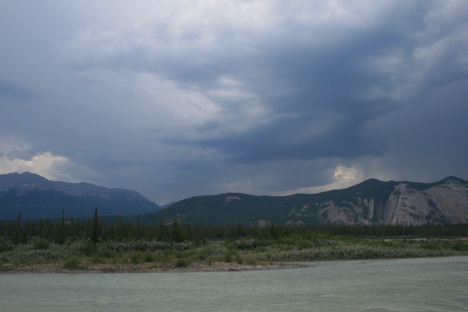 Clouds, River